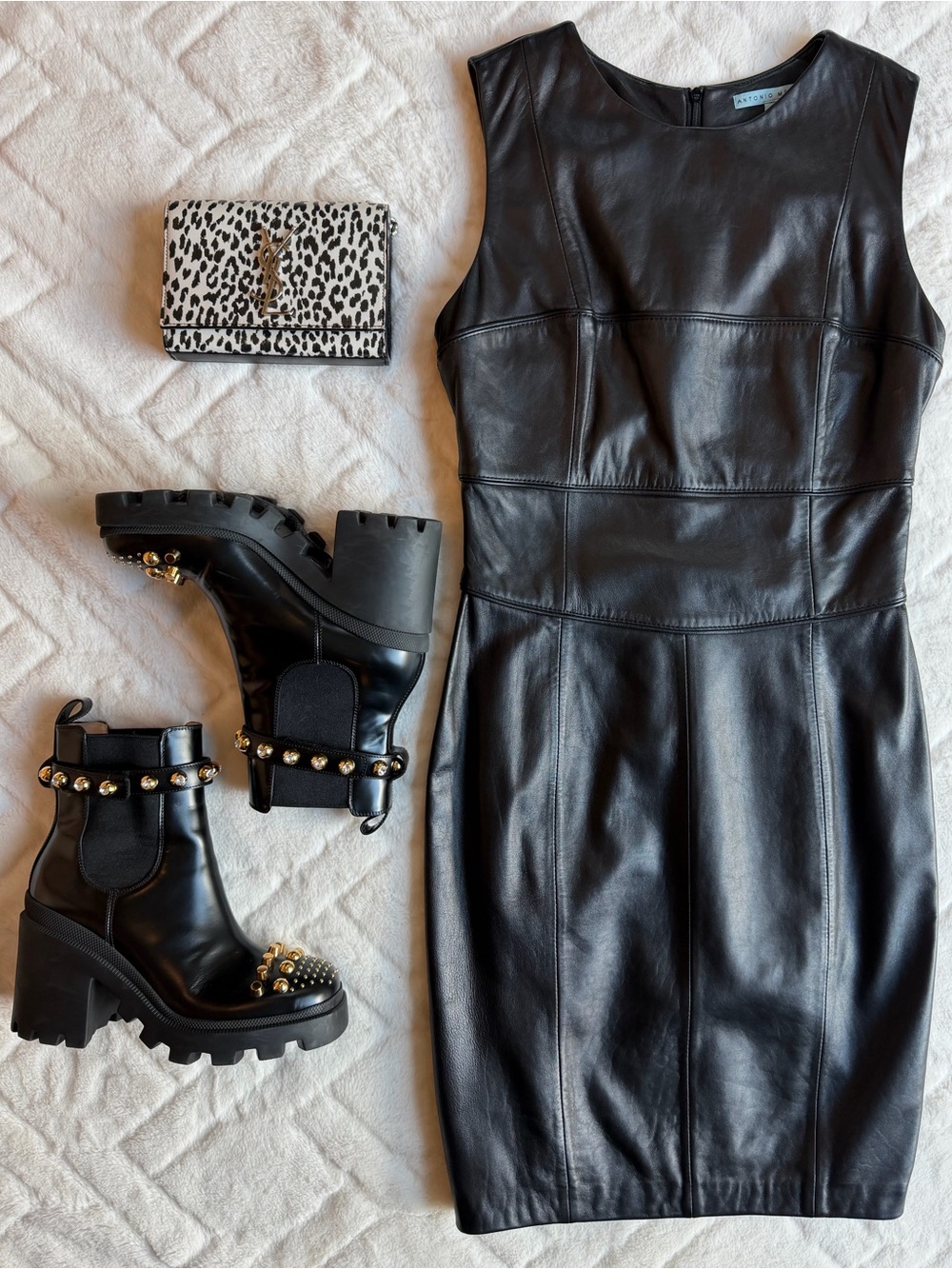 Antonio Melani Leather Dress